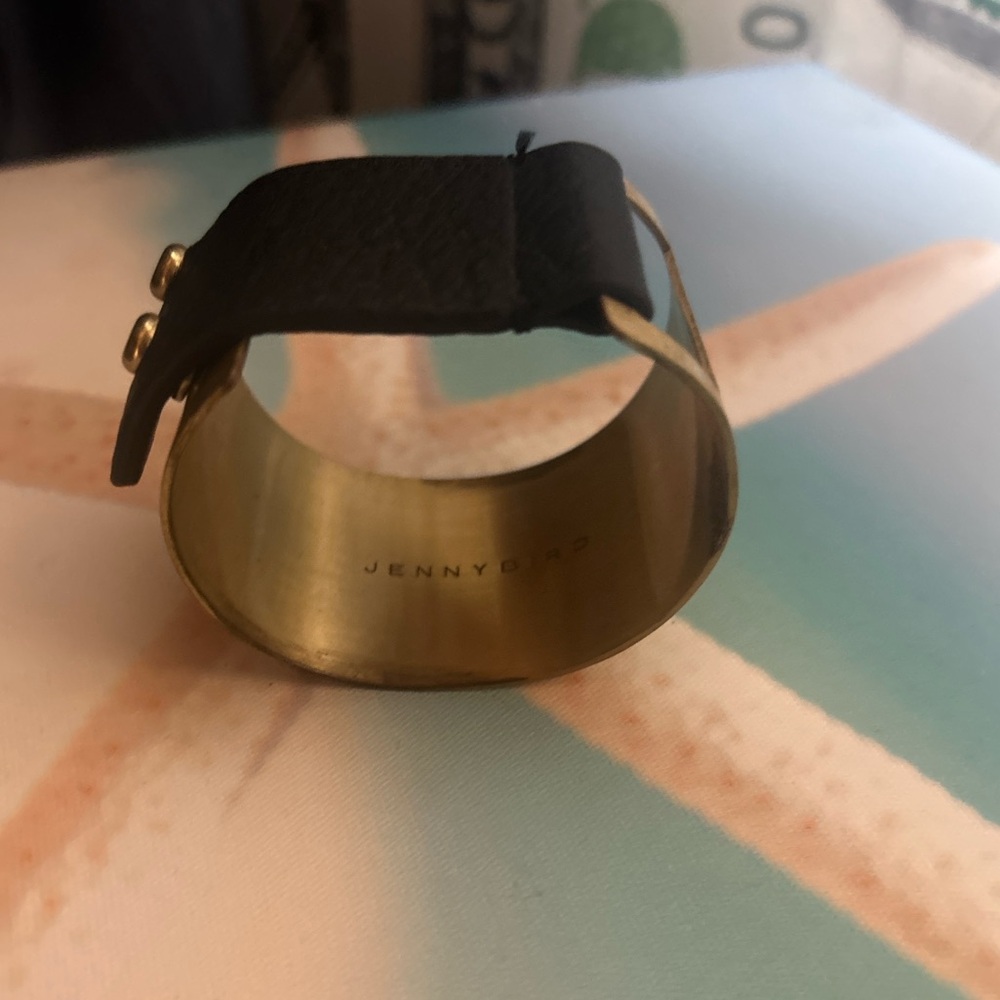 JENNY BIRD JANE CUFF IN HIGH POLISH GOLD - Picture 10 of 16